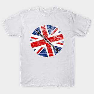 Clarinet UK Flag Britain Clarinetist British Musician T-Shirt